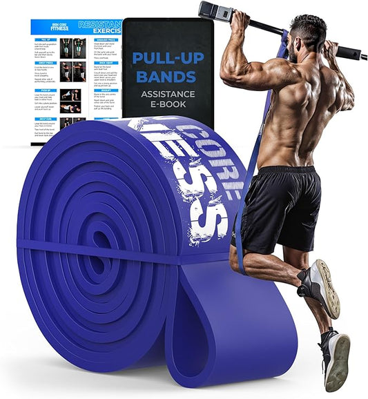 Pull Up Assistance Resistance Bands - Long Loop Power Bands for Men and Women - Strength Power Flexibility Training at Home & Gym - Ebooks & Workout Chart Included by Iron Core Fitness-StrideForce Fitness