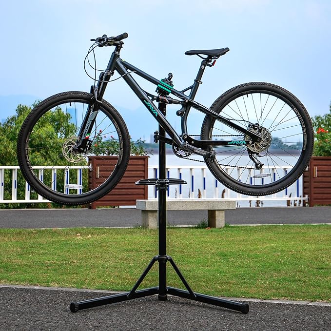 cyclists Bike Repair Stand Bike Stand for Workstand Maintenance - E Bike Repair Stand Bicycle Shop Home Mechanics for Mountain Bike and Road Bike (Max Load 55lbs)-StrideForce Fitness