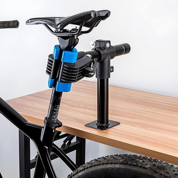 Bike Work Stand – Heavy-Duty Floor Mounted Bicycle Repair Rack with Adjustable Clamp – Rotatable Bike Maintenance Stand for Home & Garage Use-StrideForce Fitness