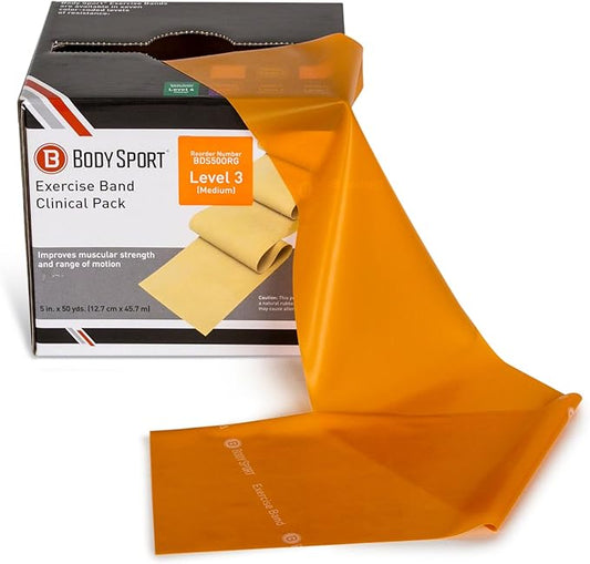 Body Sport Exercise Bands - Resistance Bands in 50 yard Rolls for Fitness, Stretching, or Physical Therapy-StrideForce Fitness