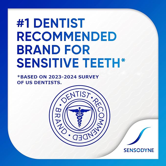 Sensodyne Repair and Protect Whitening Toothpaste, Toothpaste for Sensitive Teeth and Cavity Prevention, 3.4 oz (Pack of 4)