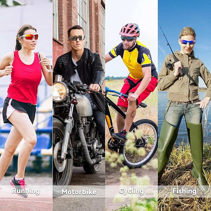 BEACOOL Polarized Sports Sunglasses for Men Women Youth Baseball Cycling Running Fishing Golf Motorcycle TAC Glasses UV400-StrideForce Fitness