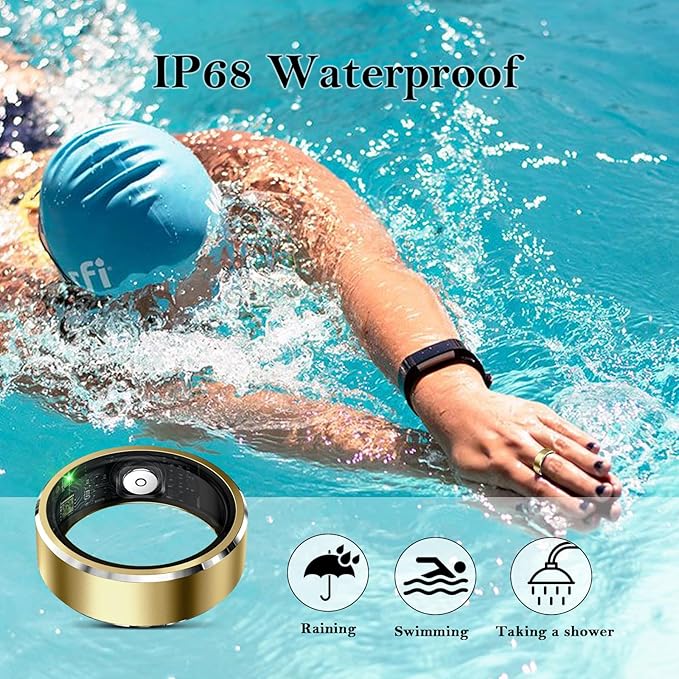 Smart Ring for Women Men-Wearable Fitness Tracker with Sleep Tracking Heart Rate Healthy Monitor Ring Activity Monitoring Steps Calories-StrideForce Fitness