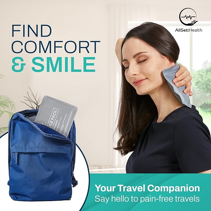 Reusable Ice Packs for Injuries - (10" x 6") Soft Ice Pack with 1 Sided Velvet Soft Fleece Fabric, Flexible Hot and Cold Gel Ice Pack Set, Grey, Pack of 2-StrideForce Fitness