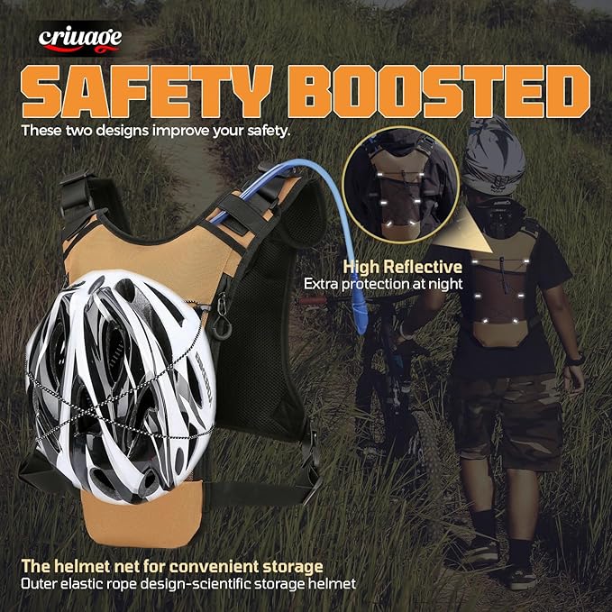 USA Original Patent Running Hydration Vest Backpack, Lightweight Chest Pack with 2.0L Water Bladder Bag Daypack for Hiking Running Cycling Race Marathon for Women Men-StrideForce Fitness