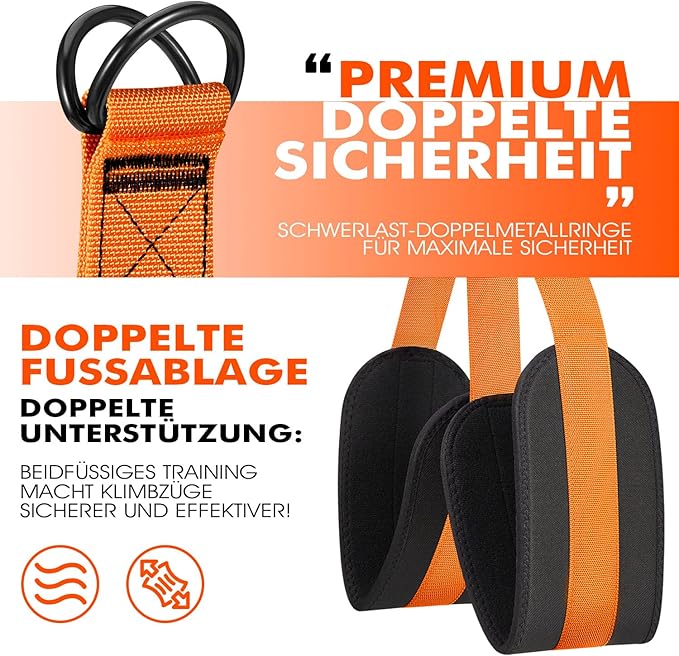 HPYGN Pull Up Assistance Bands, Heavy Duty Resistance Band for Pull Up Bar, Adjustable Weight/Size with Fabric Feet/Knee Rest, Bands for Pull Up Assist for Strength Training, Pull Up Assist Band-StrideForce Fitness
