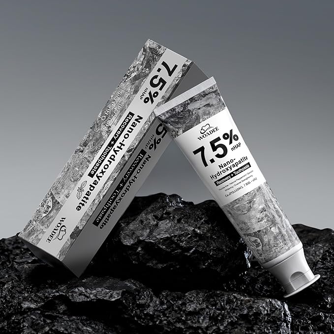 Woadee Nano Hydroxyapatite Toothpaste for Advanced Enamel Protection, Fluoride Free Toothpaste-Appropriate for Sensitive Teeth-for Adult, Kids Oral Care - Fresh Breath,4.23 oz 1P