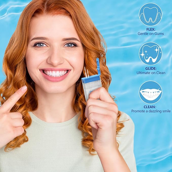 Brushpicks Interdental Toothpicks,Soft Bristle Dental Floss Picks Toothpicks,Helps Removes Plaque and Debris Between Your Teeth 600PCS (Pack of 5) Strawberry