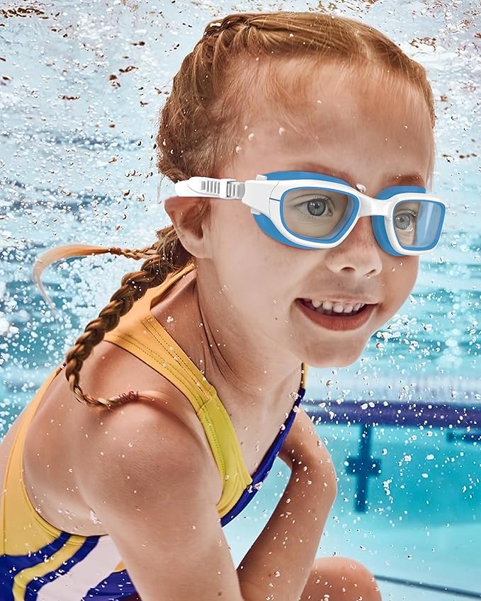 Kids Swim Goggles,Swimming Goggles for Kids 6-14, Anti-Fog UV Protection Pool Glasses for Boys Girls-StrideForce Fitness