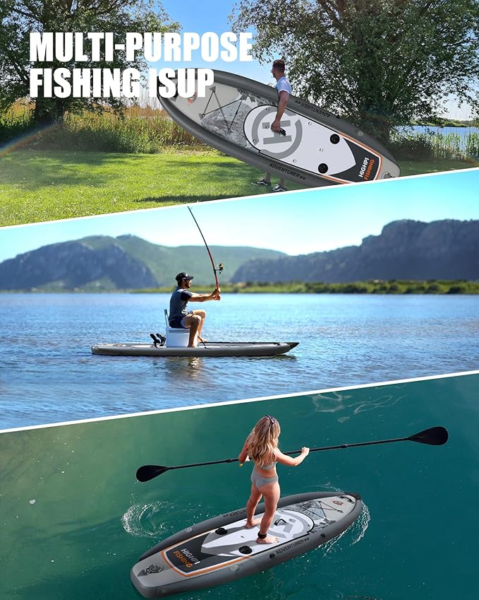 Highpi Inflatable Stand Up Paddle Board for Youth and Adults – Wide Sup with Premium Accessories, Blow Up Paddleboard for Surfing, Fishing, Yoga & More-StrideForce Fitness