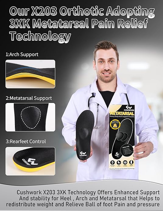 Metatarsalgia Insoles for Ball of Foot Pain,Morton's Neuroma,Arch Supports Insoles,Orthotic Insoles,Men Women Shoe Insert for Metatarsal,Foot Pain Relief-StrideForce Fitness