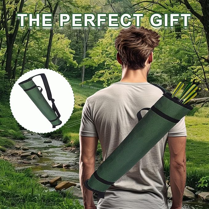 Archery Quiver Back and Hip Quivers Adjustable Arrow Backpack Bag Holder Side Hip Arrows Bag for Compound Recurve Bow Practice Target Hunting-StrideForce Fitness