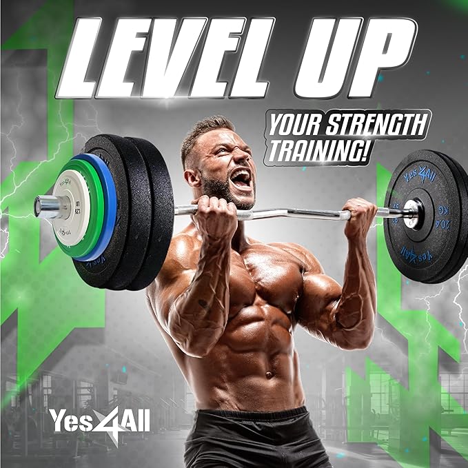 Yes4All Fractional Weight Plates Set, Available In Steel And Rubber, Set of 2/4/6 Plates in 1.25LB, 2.5LB, or 5LB Sizes, Micro Change Plates for Dumbbell and Olympic Barbell Weightlifting-StrideForce Fitness