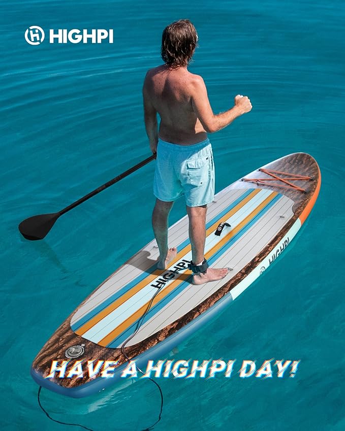 Highpi Inflatable Stand Up Paddle Board for Youth and Adults – Wide Sup with Premium Accessories, Blow Up Paddleboard for Surfing, Fishing, Yoga & More-StrideForce Fitness