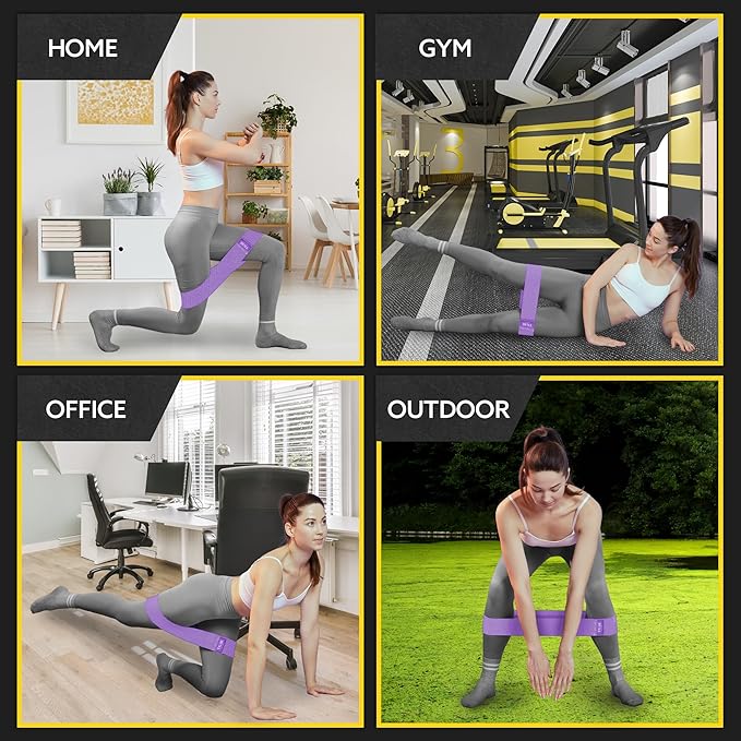 Fabric Resistance Bands for Legs - Workout Bands Resistance Bands for Men and Women - Booty Bands for Working Out - Exercise Bands Resistance Bands Set - Elastic Bands for Exercise-StrideForce Fitness