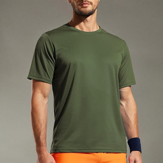 MIER Men's Quick Dry Workout Shirts Moisture Wicking Running Athletic Performance T-Shirts Recycled Polyester Top Tee-StrideForce Fitness