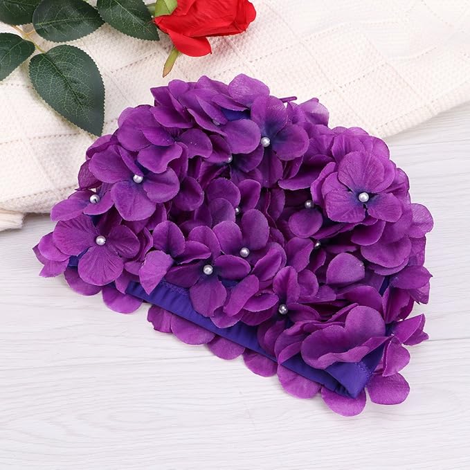 WINOMO Fashionable Swim Cap Floral Petal Stylish Swimming Hat Bathing Caps Size L for Women-StrideForce Fitness