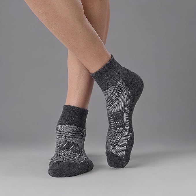 CelerSport 6 Pack Men's Ankle Socks with Cushion, Sport Athletic Running Socks-StrideForce Fitness