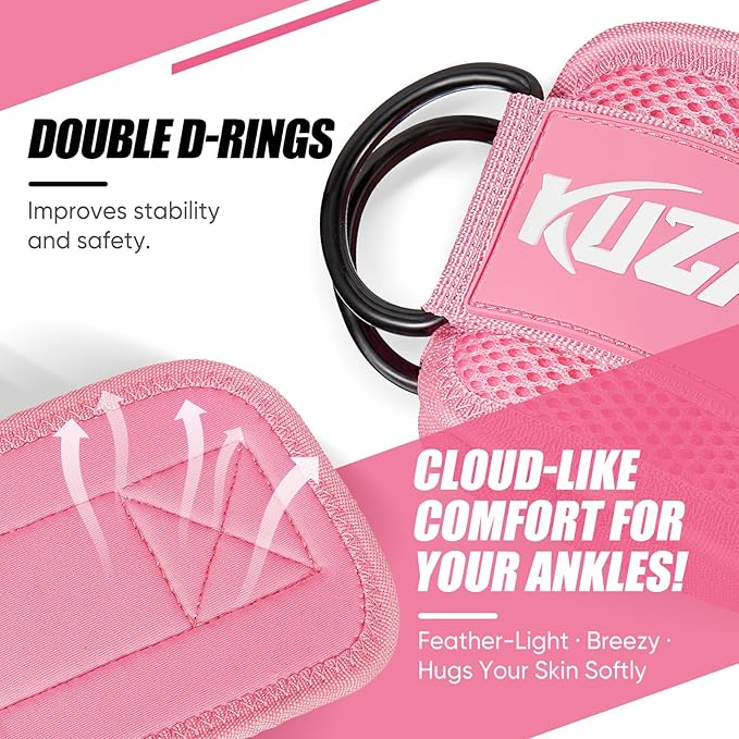 Ankle Resistance Bands with Cuffs for Working Out, Resistance Bands for Women, Exercise Bands for Leg and Glute, Booty Workout Equipment for Kickbacks, Butt and Hip Training, Ankle Weights Bands Set