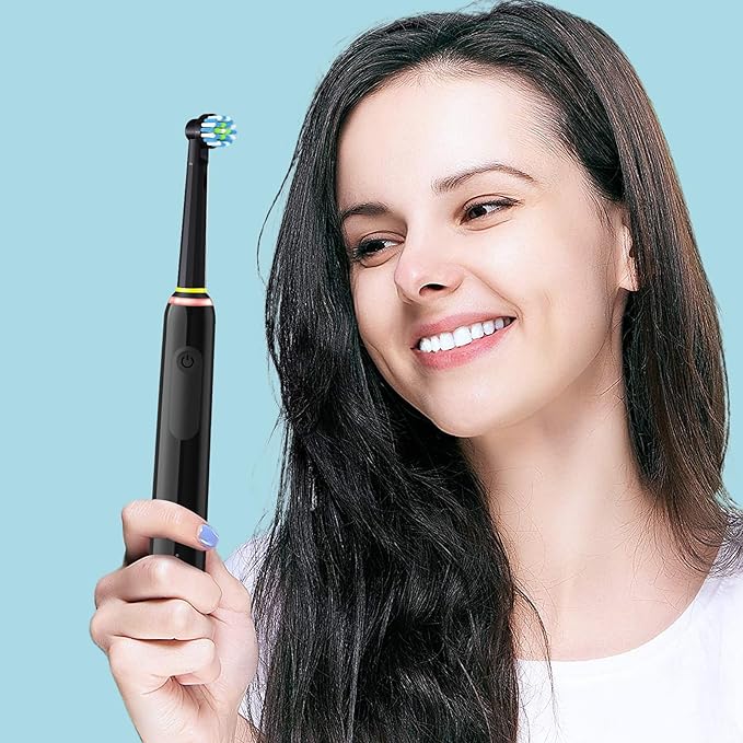 Toothbrush Heads Compatible with Oral B Braun Pro 1000/Genius X/Smart 1500 Series Electric Toothbrush, 14 Count Refills Brush Head Compatible with Oral B (Black)