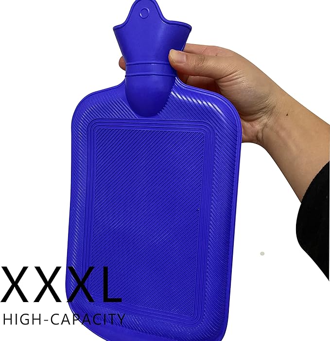 2 L Home Enema Bag Kit with 2 Enema Tips,60 inch Long Silicone Hose, Controlable Water Flow Valve, Hot-Water Bottle for Colon Cleansing Enemas(Blue)-StrideForce Fitness