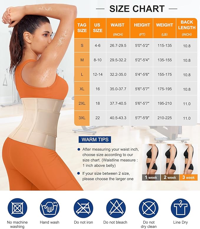 TrainingGirl Waist Trainer for Women Belly Working Out Trimmer Corset Sauna Sweat Belt Band Stomach Wrap Body Shaper Fajas-StrideForce Fitness