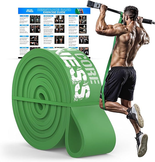 Pull Up Assistance Resistance Bands - Long Loop Power Bands for Men and Women - Strength Power Flexibility Training at Home & Gym - Ebooks & Workout Chart Included by Iron Core Fitness-StrideForce Fitness