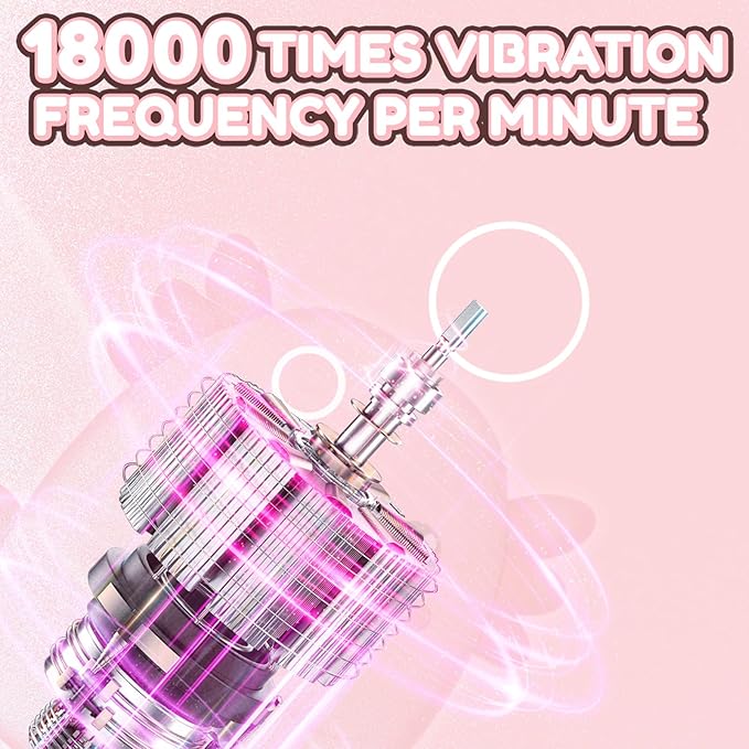 Kids Electric U Shaped Toothbrush - Axolotl Kids Rechargeable Sonic Toothbrush with 6 Brush Heads Full Mouth 6 Cleaning Modes - Age2-15 Pink