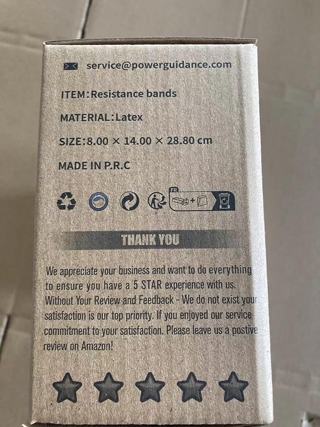 POWER GUIDANCE Pull Up Assist Bands - Stretch Resistance Band - Mobility Band - Powerlifting Bands - by Perfect for Body Stretching, Powerlifting, Resistance Training-StrideForce Fitness