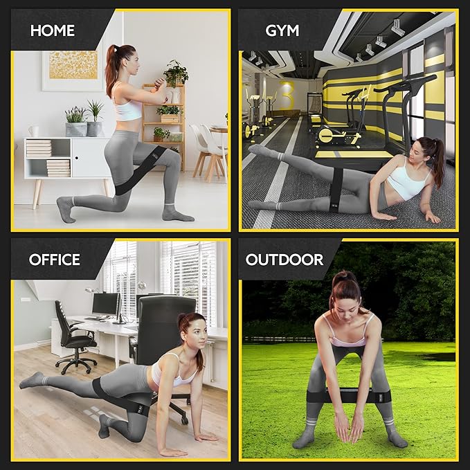 Fabric Resistance Bands for Legs - Workout Bands Resistance Bands for Men and Women - Booty Bands for Working Out - Exercise Bands Resistance Bands Set - Elastic Bands for Exercise-StrideForce Fitness