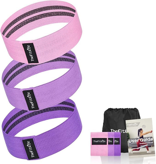 TheFitLife Resistance Exercise Bands for Women - Fabric Workout Bands for Booty, Hip, Glute, Leg, Thigh, Squat, Butt Lift Excersize and Fitness Loop Bands for Home Gym-StrideForce Fitness