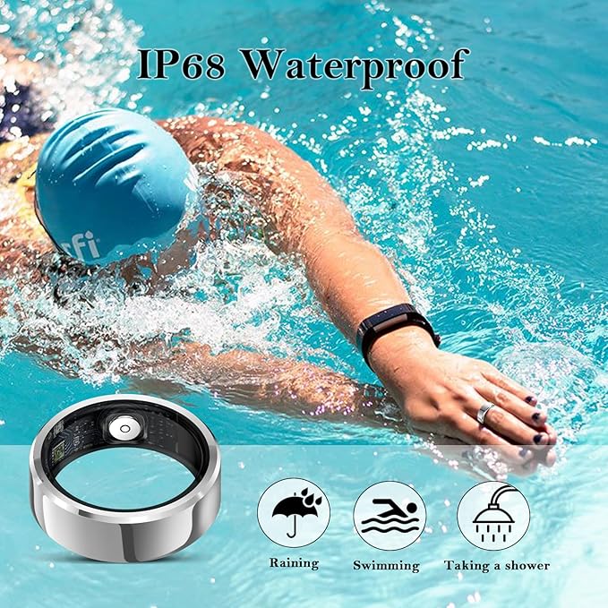 Smart Ring for Women Men-Wearable Fitness Tracker with Sleep Tracking Heart Rate Healthy Monitor Ring Activity Monitoring Steps Calories-StrideForce Fitness