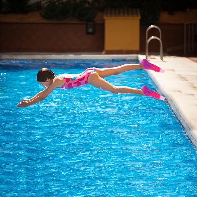 Kids Swim Fins,Short Comfortable Flippers for Lap Swimming and Training for Child,Girls,Boys,Beginners-StrideForce Fitness