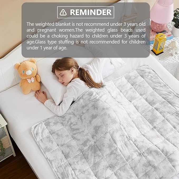 L'AGRATY Weighted Blanket - 36"x48" 5lbs Weighted Blanket Microfiber Material with Glass Beads Small Blanket for All-Season Summer Fall Winter Soft Thick Blanket-StrideForce Fitness