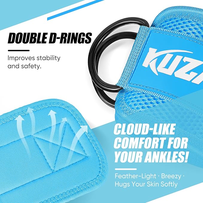 Ankle Resistance Bands with Cuffs for Working Out, Resistance Bands for Women, Exercise Bands for Leg and Glute, Booty Workout Equipment for Kickbacks, Butt and Hip Training, Ankle Weights Bands Set