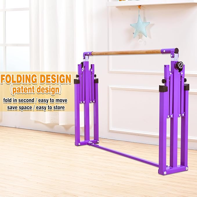 4FT/5FT Gymnastic Bar Set Gymnastics Horizontal Bar Gymnastics Kip Bar for Kids Home Use-StrideForce Fitness
