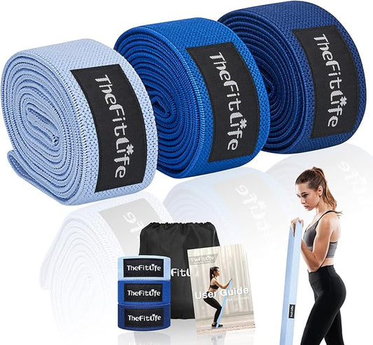 TheFitLife Resistance Exercise Bands for Women - Fabric Workout Bands for Booty, Hip, Glute, Leg, Thigh, Squat, Butt Lift Excersize and Fitness Loop Bands for Home Gym-StrideForce Fitness