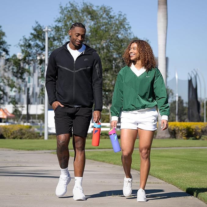 Gatorade 'Overtime' 22oz Stainless Steel Water Bottle, Straw Cap, Red/Blue-StrideForce Fitness