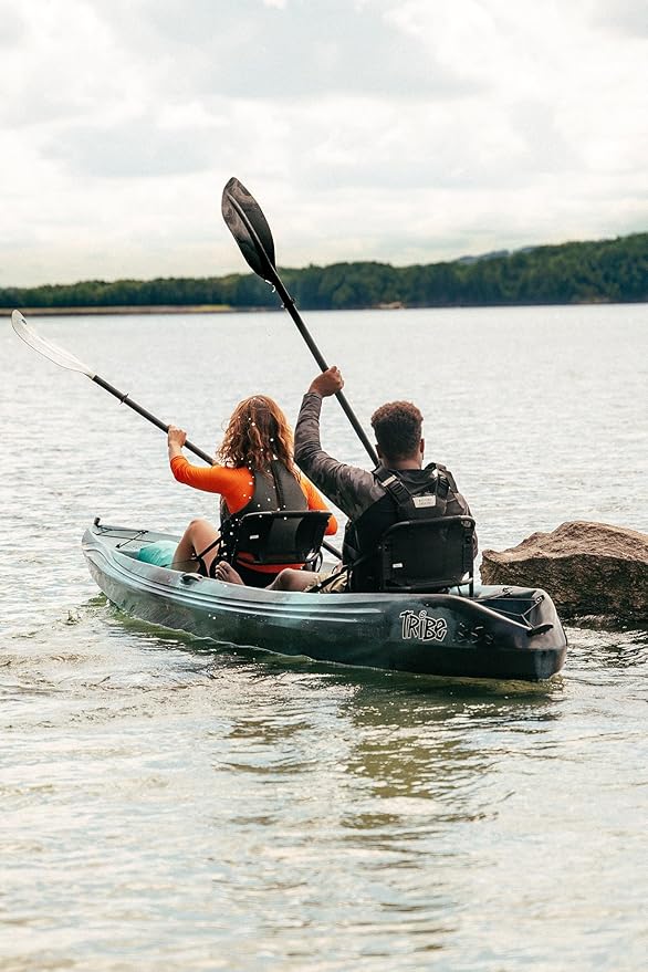 Perception Tribe 13.5 Sit on Top Tandem Kayak for All-Around Fun Large Rear Storage with Tie Downs