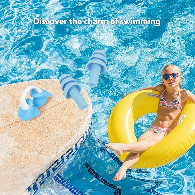 Nose Plugs for Swimming for Kids(Age 4-7),Painless Nose Clip for Swimming, Ensure Comfort and Safety in The Water-StrideForce Fitness