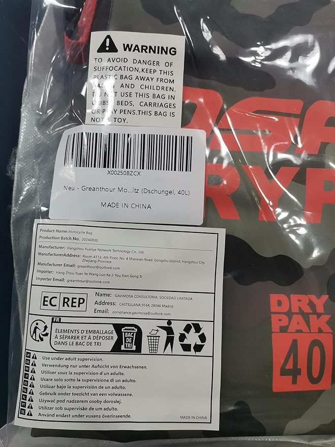 Waterproof Duffel& Luggage Bag - Motorcycle Dry Bag Tail Saddle Bags with Roll Top Closure,Large Storage Space,for Camping, Kayaking, Fishing & Traveling(Jungle, 40L)-StrideForce Fitness