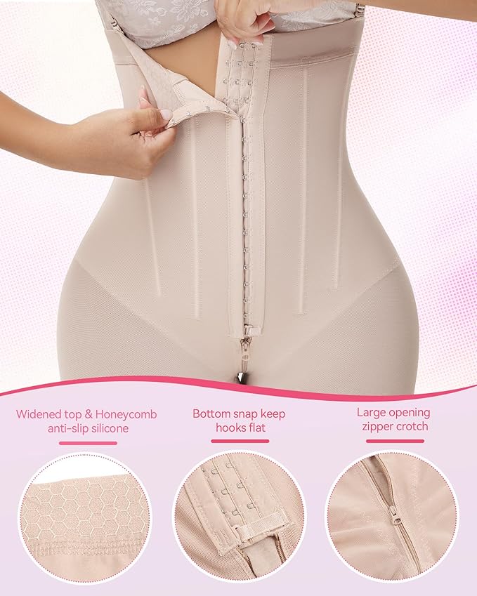 SHAPSHE Faja Colombianas Moldeadoras Body Shaper Strapless Shapewear Stage High Compression Garment Butt Lifter Tummy Control-StrideForce Fitness