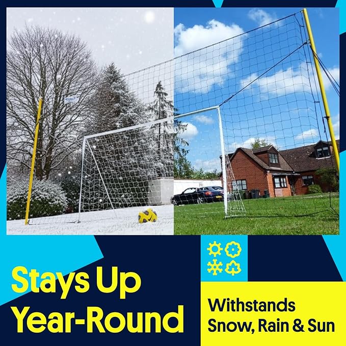 3-in-1 Soccer Training Rebounder & Goal Backstop Net - Soccer Goal for Volley, Passing, Solo Training - Outdoor Sports, Backyard Games-StrideForce Fitness