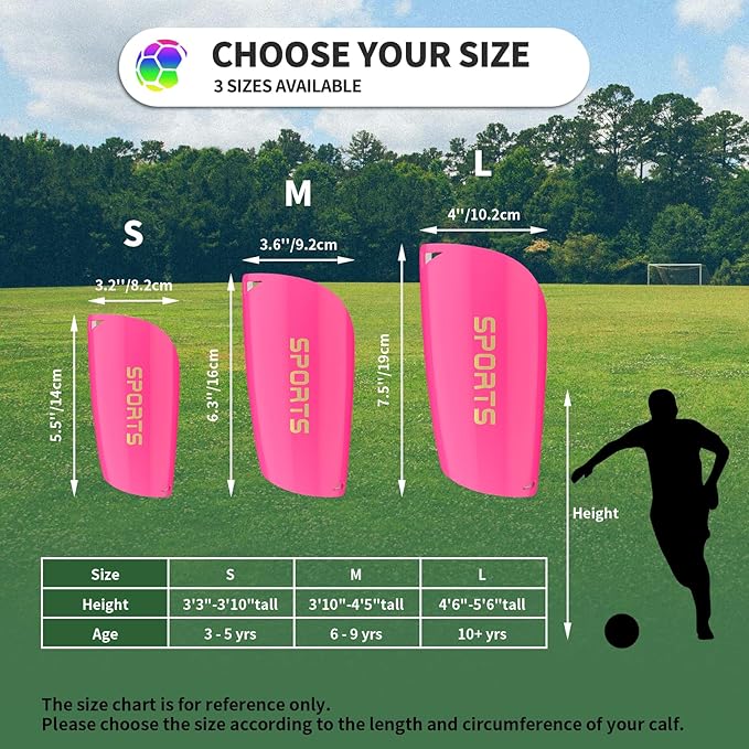 Kids Youth Soccer Shin Guards with Sleeves, Slip in Shinguards Soccer Shin Pads for 3-15 Years Old Boys Girls Child Teens-StrideForce Fitness