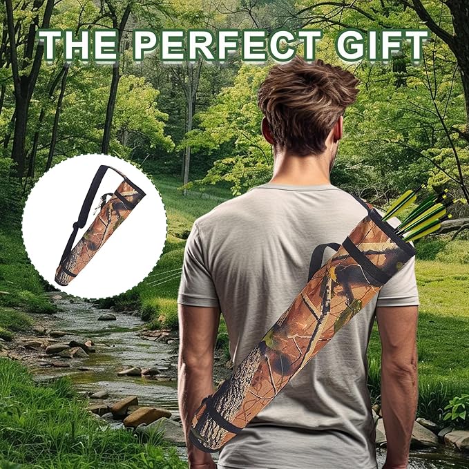 Archery Quiver Back and Hip Quivers Adjustable Arrow Backpack Bag Holder Side Hip Arrows Bag for Compound Recurve Bow Practice Target Hunting-StrideForce Fitness
