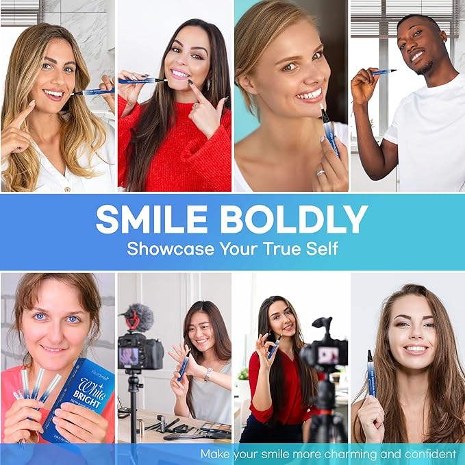 Teeth Whitening Gel – Set of 3 – Gentle, Pain-Free Formula for Sensitive Teeth – Easy, Mess-Free Application – Travel-Friendly & Enamel-Safe for a Brighter Smile