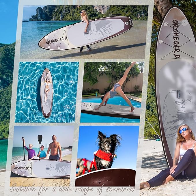 10’6/11’6 Inflatable Stand Up Paddle Board with Premium Paddleboards Accessories, Wide Stable Designed SUP Paddleboard for Adults & Youth.-StrideForce Fitness