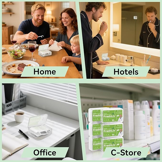 Dental Floss Picks 1000 Count Tooth Picks Flossers Gen 5 Toothpicks Sticks to Remove Plaque & Protect Gingivae for Adults & Kids Teeth Cleaning