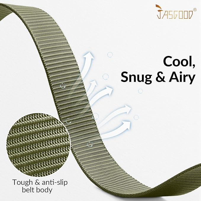 JASGOOD Nylon Canvas Breathable Military Tactical Men Waist Belt With Plastic Buckle-StrideForce Fitness