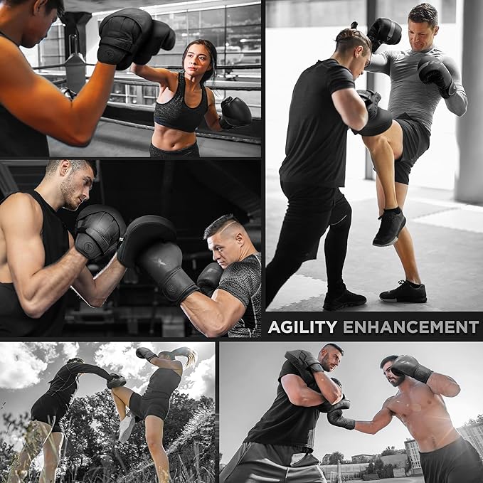 RDX Boxing Pads Curved Focus Mitts, Maya Hide Leather Kara Hook and jab Training Pads, Adjustable Strap Ventilated, MMA Muay Thai Kickboxing Coaching Martial Arts Punching Hand Target Strike Shield-StrideForce Fitness